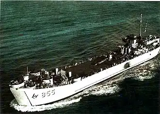 LST-855 underway, date and place unknown
