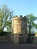 Lady Kitty's doocot at Haddington, Scotland, incorporated into a garden wall