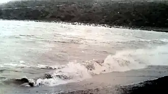 A lake with waters in full flow.
