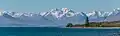 Mount Chevalier and Mount Ross centred, viewed from Lake Tekapo.