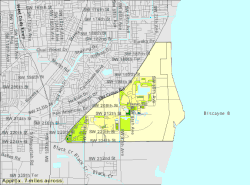 U.S. Census Bureau map showing CDP boundaries