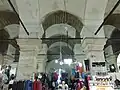 The substructure beneath the mosque, occupied by shops
