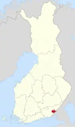 Location of Lappee in Finland