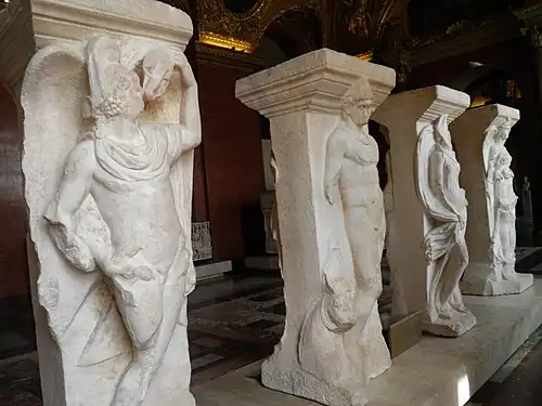 Las Incantadas, sculptures from a portico that adorned the Roman Forum of Thessalonica, 150–230 AD[96]