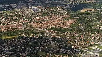 An aerial view of Lavaur