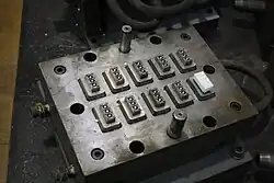 Lego injection mould, lower side