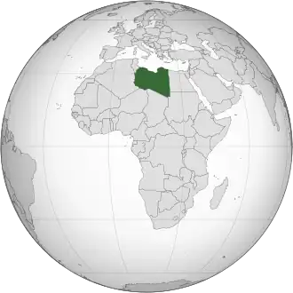 Location of Libyan Arab Republic