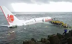 Another view of the aftermath of PK-LKS