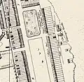 Little Cadogan Place (right) on Richard Horwood's map of 1799