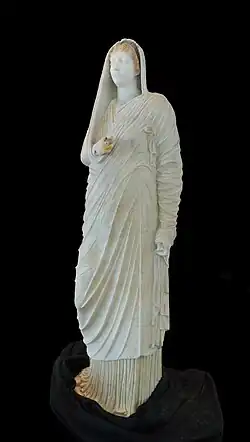 Traces of Polychrome on a Statue of Livia