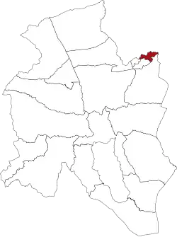 North Poso Kota highlighted in dark red