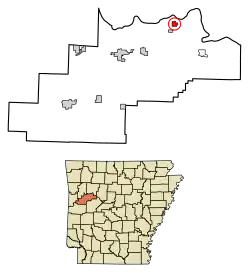 Location in Logan County, Arkansas