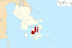 Location within Southeast Sulawesi