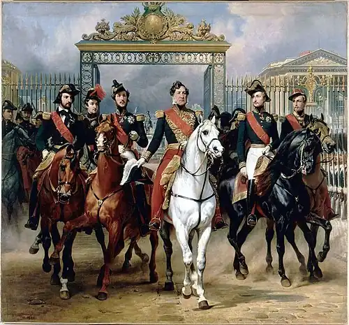 Louis Philippe and His Sons, 1846
