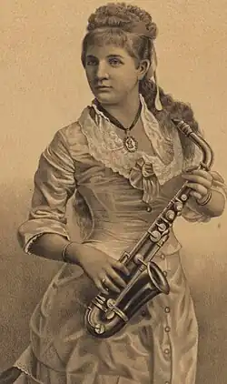 Drawing of Linden on a theater poster, c. 1880