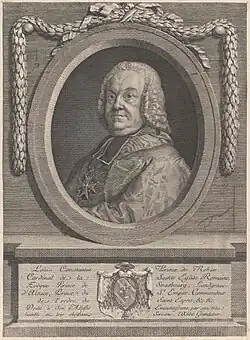 Louis César Constantin de Rohan-Guéméné, also known as "the Cardinal de Rohan" (1697–1779), Bishop of Strasbourg, Cardinal