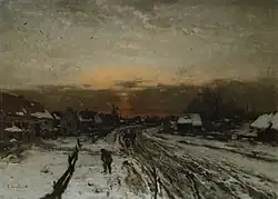 Winter Landscape at Sunset