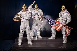 The Eagle Has Landed statues on display, by George Lundeen, Mark Lundeen and Joey Bainer