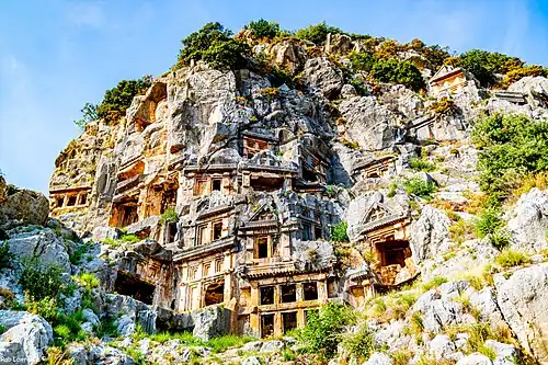 Myra Rock Tombs in Lycia, Antalya