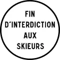 329 End of any other restrictions (example: End of prohibition to skiers)