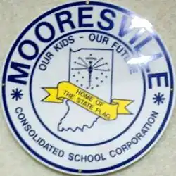 Variant of the seal of Mooresville Consolidated School District.[13]