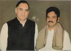 MP Dr. V. Rajeshwaran with Prime Minister Rajiv Gandhi at his residence