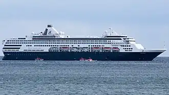 Veendam sailing outside Gloucester