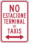 R7-14 No parking, taxi stand