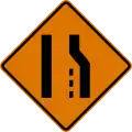 CW4-2 (D) Lane ends (right)