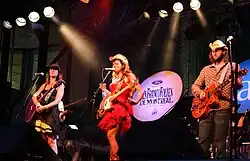 band performing on stage