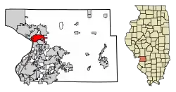 Location in Madison County, Illinois