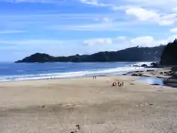 Section of the beach in the settlement