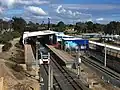 Mandurah station viewed from a bridge