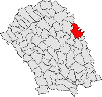 Location in Botoșani County