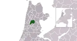 Highlighted position of Schermer in a municipal map of North Holland
