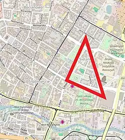 Estate territory on a map