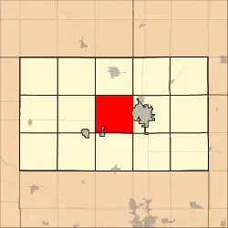 Location within Harvey County