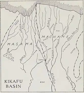 Map of Machame Kingdom and Masama c1890s