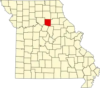 A state map highlighting Randolph County in the northern part of the state.