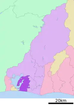 Location of Nishi-ku in Shizuoka