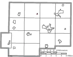 Location of Miller City in Putnam County