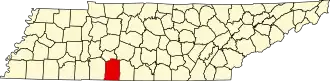 State map highlighting Lawrence County