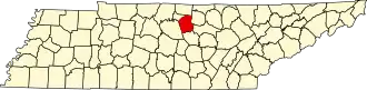 State map highlighting Smith County
