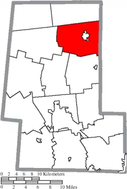Location of Claibourne Township in Union County