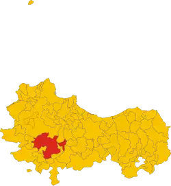 Corleone within the Metropolitan City of Palermo