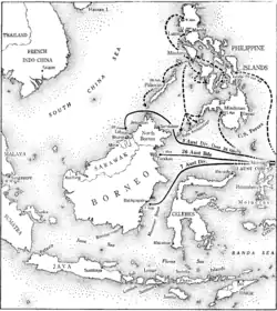 Black and white map of South East Asia