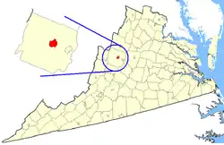 State map highlighting Staunton