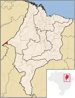 Location of São Pedro da Água Branca