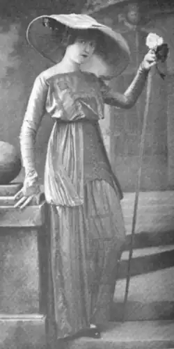 Marcelle Praince modeling a gown, from a 1912 publication