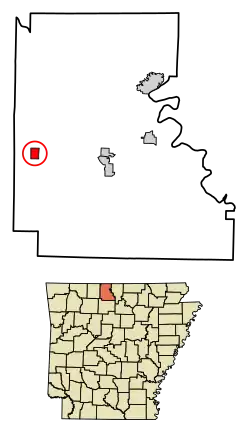 Location in Marion County, Arkansas